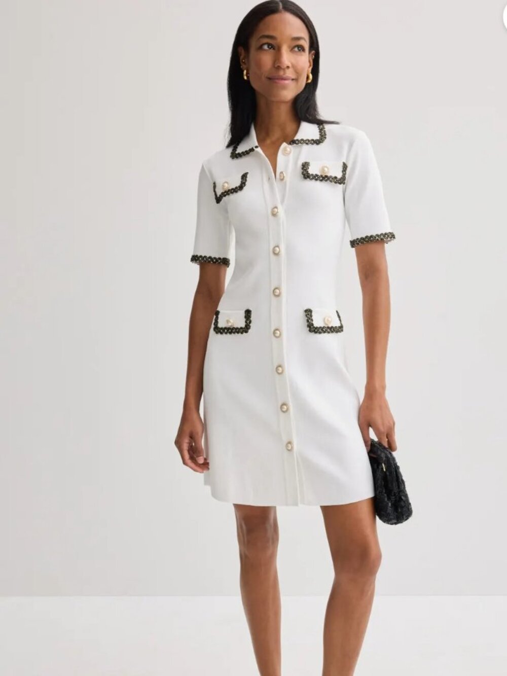 Alexia Admor Odette Button Down Mini Dress Size Medium